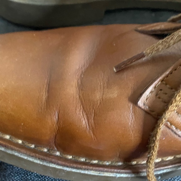 Clarks Mens Brown Leather Casual Chukka Desert Boots - Sz-10.5 - Picture 15 of 16
